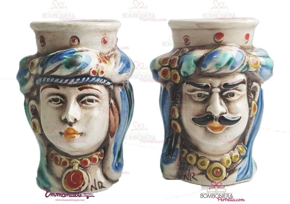 collezione_ceramica_nonna_rosa_teste_di_moro_decoro_tessuto_emmanueleregali_bombonieraperfetta
