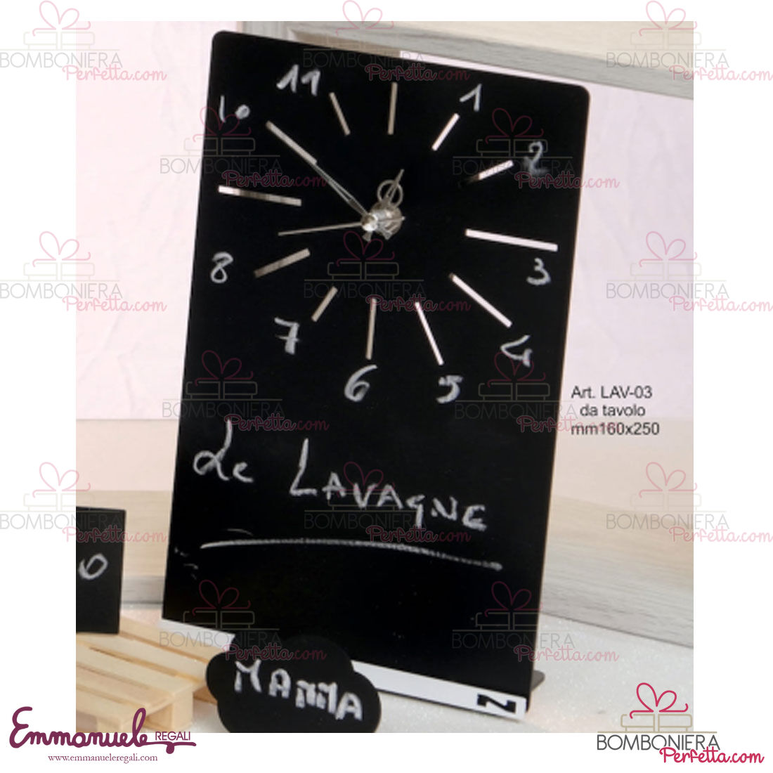 http://www.bombonieraperfetta.com/images/watermarked/1/detailed/20/LAV-03-Orologio-lavagna-d'appoggio-neg%C3%B2-bombonieraperfetta-emmanueleregali_nctw-cp.jpg