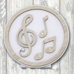 LIGHT-M  -  LAMPADA TONDA CON APPL. NOTE-SERIE LAMPADE CIRCLE-NEGO'-EMMANULEREGALI-BOMBONIERAPERFETTA