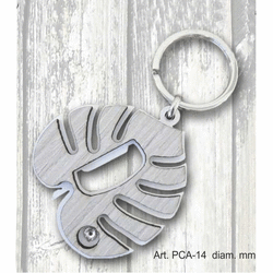 PCA-14  -  PORTACHIAVI FOGLIA-SERIE PORTACHIAVI APRIBOTTIGLIE-NEGO'-EMMANULEREGALIBOMBONIERAPERFETTA