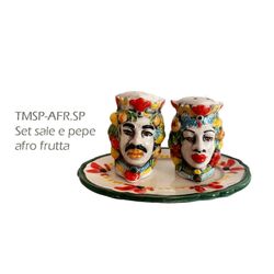 TMSP-AFR.SP-Set sale e pepe testa moro afro con frutta linea carretto-Nonna Rosa-bombonieraperfetta-emmanueleregali