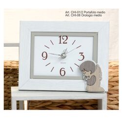 CHI-01-2-Portafoto-medio-bianco-magnete-angelo-e-CHI-08-Orologio-medio-bianco-magnete-angelo-negò-bombonieraperfetta-emmanueleregali