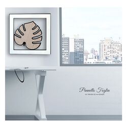 PAN-BIO-62-Pannello-nero-con-cornice-bianca-Foglia-negò-bombonieraperfetta-emmanueleregali