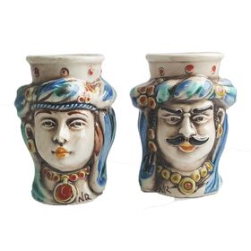 collezione_ceramica_nonna_rosa_teste_di_moro_decoro_tessuto_emmanueleregali_bombonieraperfetta