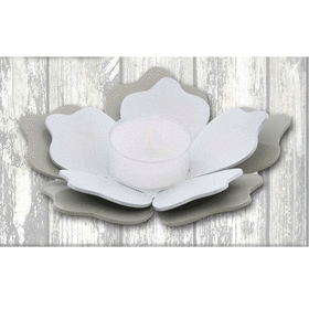 FIO-02  -  PORTA CANDELA FIORE DI LOTO SETA-SERIE FIORE-NEGO'-EMMANUELEREGALI-BOMBONIERAPERFETTA