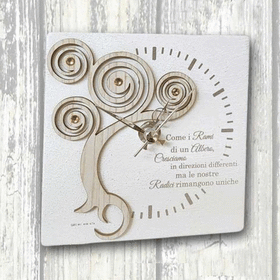 FRAS-03  -  FRAS-06  -  OROLOGIO PICCOLO E GRANDE-SERIE FRASI ALBERO-NEGO'-EMMANUELEREGALI-BOMBONIERAPERFETTA