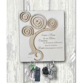 FRAS-08  -  FRAS-10  -  APPENDINO CHIAVI-SERIE FRASI ALBERO-NEGO'-EMMANUELEREGALI-BOMBONIERAPERFETTA