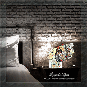LIGHT-AFRICA  -  LAMPADA AFRICA-NEGO'-EMMANUELEREGALI-BOMBONIERAPERFETTA