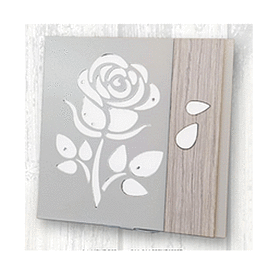 LIGHT-B02  -  LAMPADA CON INTAGLIO ROSA-SERIE LAMPADA BOMBONIERA-NEGO'-EMMANUELEREGALI-BOMBONIERAPERFETTA