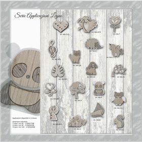 SERIE APPLICAZIONI IN LEGNO-NEGO'-EMMANULEREGALI-BOMBONIERAPERFETTA