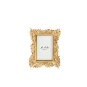 35385-Porta-foto-resina-decoro-foglia-oro-lestelle-bombonieraperfetta-emmanueleregali