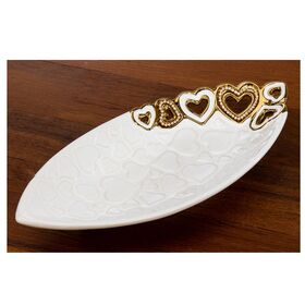 D8497-Piatto-ovale-cuoreoro-morenadesign-bombonieraperfetta-emmanueleregali