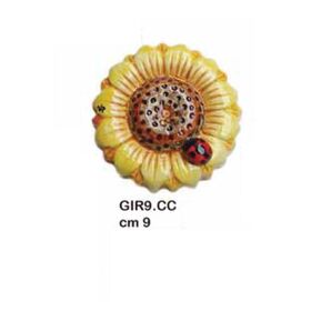 GIR9CC_girasole_con_coccinella_9cm_ceramica_emmanueleregali_bombonieraperfetta